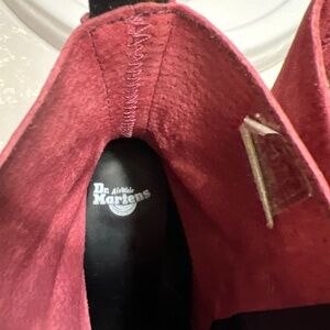 Dr. Martens pink suede helped combat boots women’s size 8.